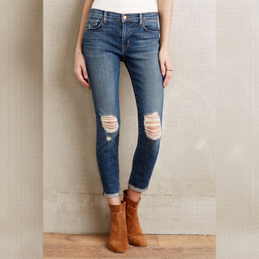 NWT J Brand 835 MidRise Crop Skinny Jeans